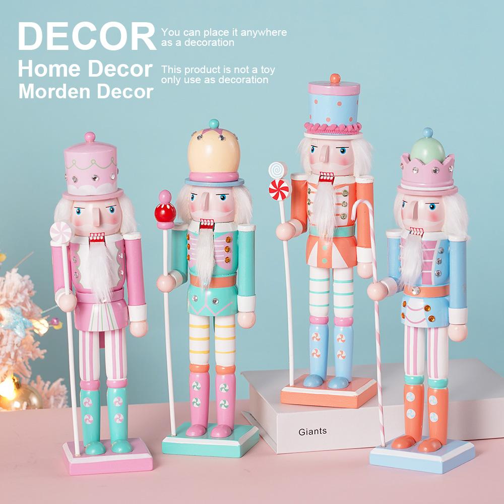30CM Nutcracker soldier puppet candy series combination wooden craft Christmas tree pendant family festival decoration gift