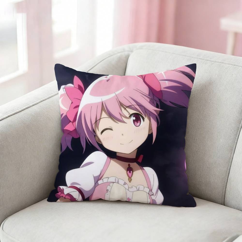 PPuella MMagi Madoka MMagica Pillow Case Pattern Printed Pillowcase For Living Room Sofa Cushion Cover