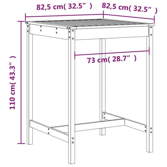 VidaXL 3-piece Garden Bar Set Solid Douglas Wood, Pub Set, Patio Bar Set, Table Set 3157768