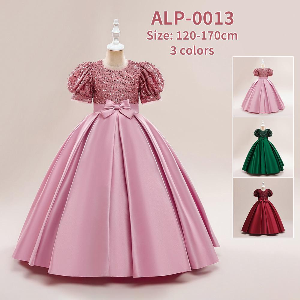 Girls' Formal Sequin Princess & Party Dress - Flower Girl, Long Piano Performance Attire