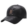 PU Leather Men's Baseball Caps Winter Thick Warm Earmuffs Hat Fashion Cycling Caps Adjustable Bomber Hats High Quality