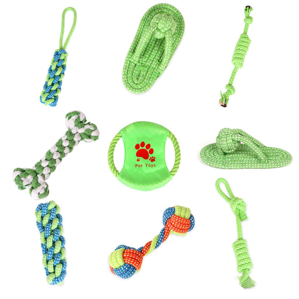 Dog Toy Chews Cotton Rope Knot Ball Grinding Teeth Pet Toys Large Small Dogs