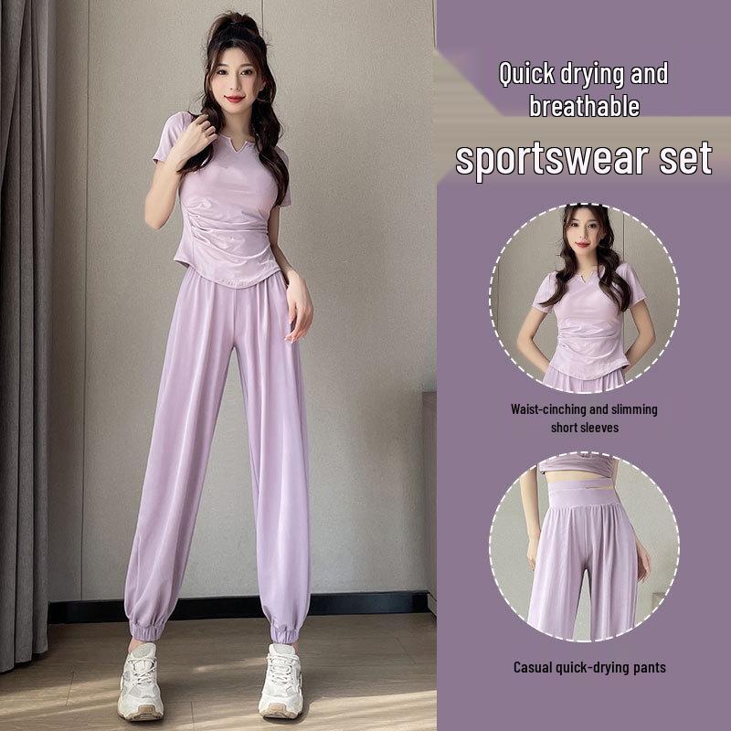 2025 Women's Quick-Dry Running & Fitness Sportswear Set - Yoga Pants & Hiking Outfit