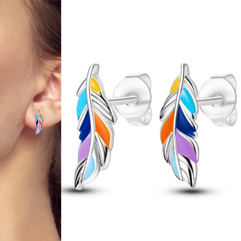 Stars Moon Sun Stud Earrings 925 Silver Hoop Earring Zircon For Women Making Jewelry Gift For Girl Women