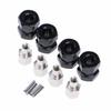 P Prettyia 12mm Hex Hub Extension Adapter Combiner for RC Crawlers, Black, 15mm Length