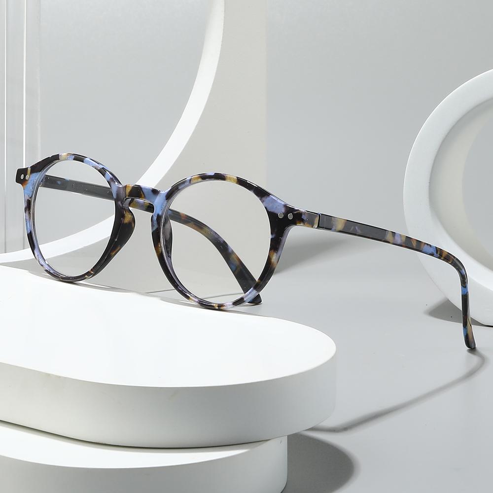 Fashion trendy retro round and fashionable floral flat glasses, simple fashionable daily men and women versatile outings Red чистый