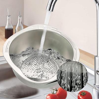 Rice Washer Strainer Bowl Food Strainers Stainless Steel Kitchen Tool Veggies Rinser Pasta