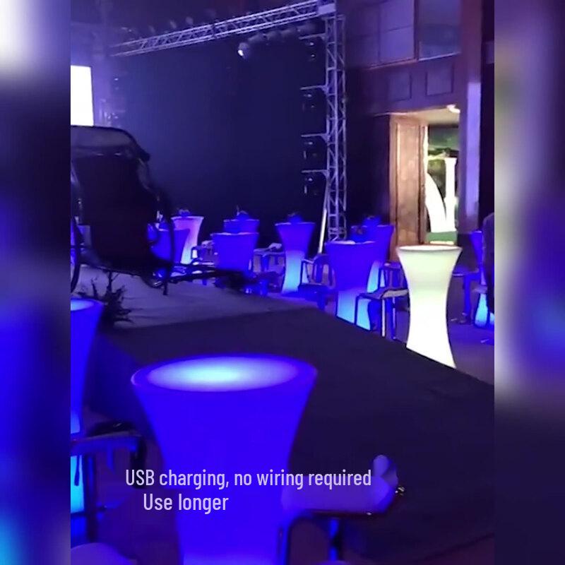 Pailide Outdoor LED Round Bar Table