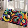 2D Flat-1pc Colorful Doorway Floor Mats , Suitable for entrance, kitchen, living room, rectangular carpet decoration.