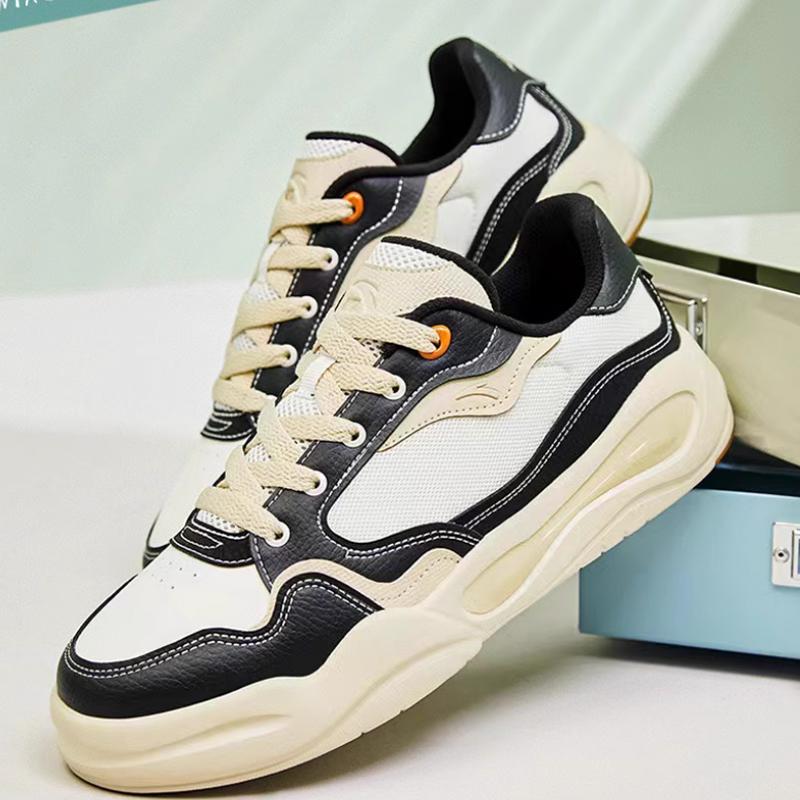 Anta Treading Comfortable Versatile Non-Slip Wear-Resistant Low-Top Skate Shoes Men Sneakers White Black 112428052-3