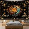 Sun And Moon Astrology Tapestry Celestial Boho Hippie Floral Plant Tapestries Wall Hanging Aesthetic Room Decoration Posters