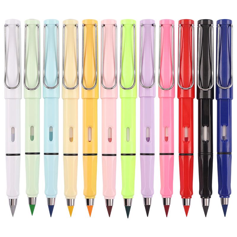 Macaron Pastel Large Barrel Colored Pencil - Student Posture Correction, Everlasting, No Sharpening Needed, Ideal for Kindergarten