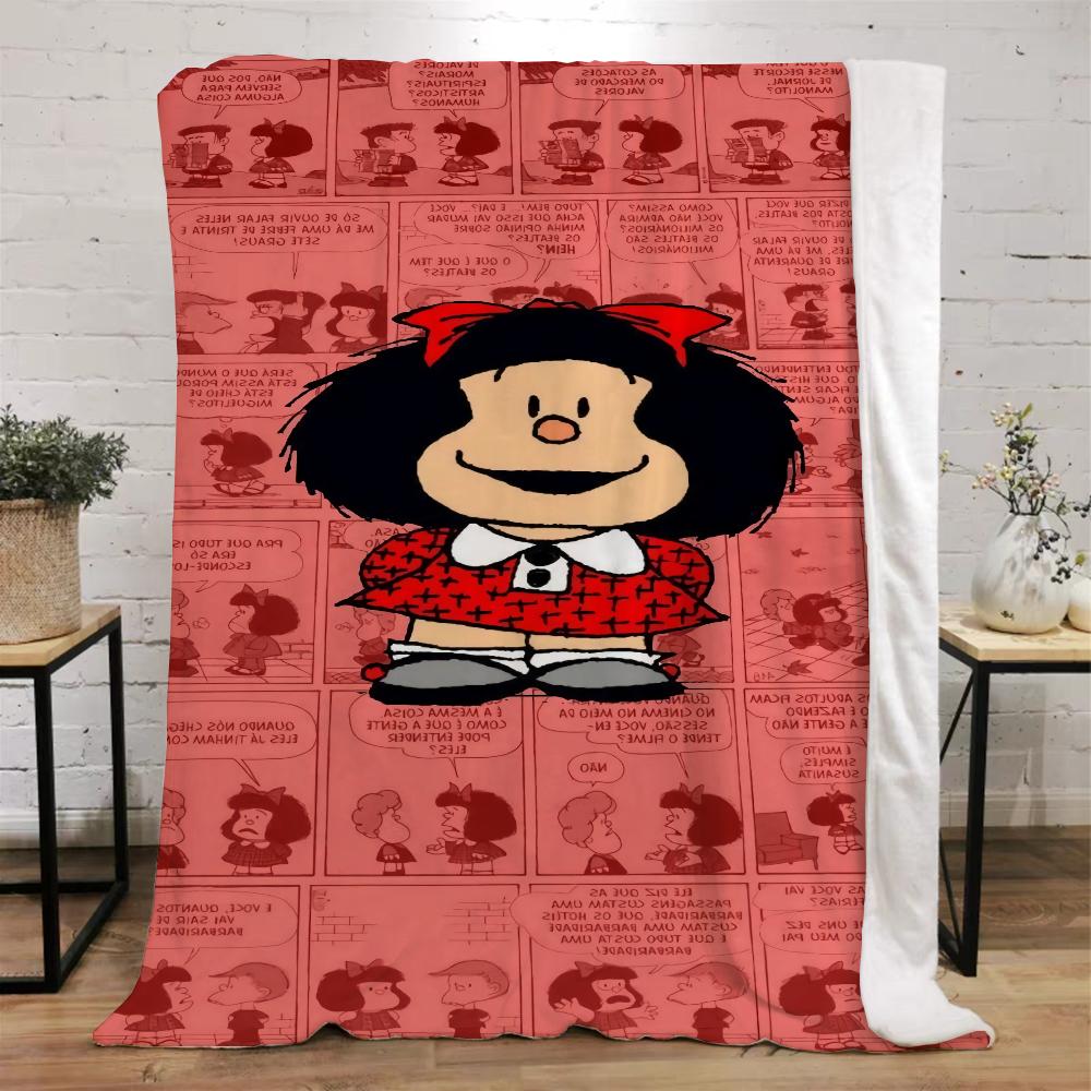 Mafalda Funny Blanket for Sofas Custom Blankets Sofa Decoration Bed Throw Luxury Bedding Knitted Plaid Beach Towel Home Interior