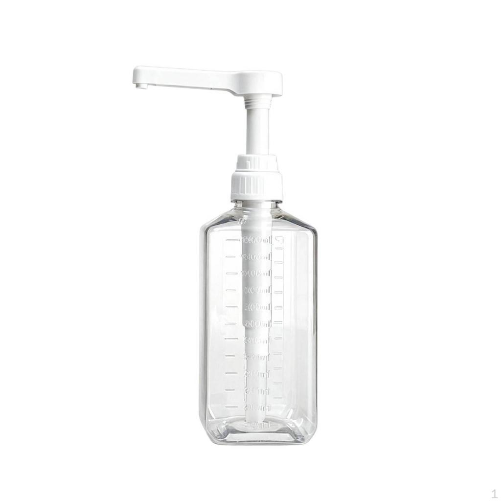 Syrup Dispenser with Pump Clear Sauce Container for Baristas, Bubble