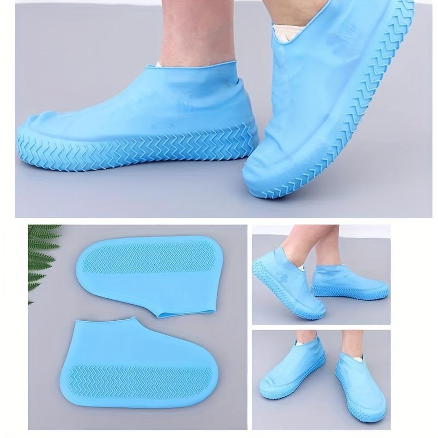 2pcs Waterproof Non-slip Silicone Shoe High Elastic Wear-resistant Unisex Rain Boots for Outdoor Rainy Day Reusable Shoe Cover