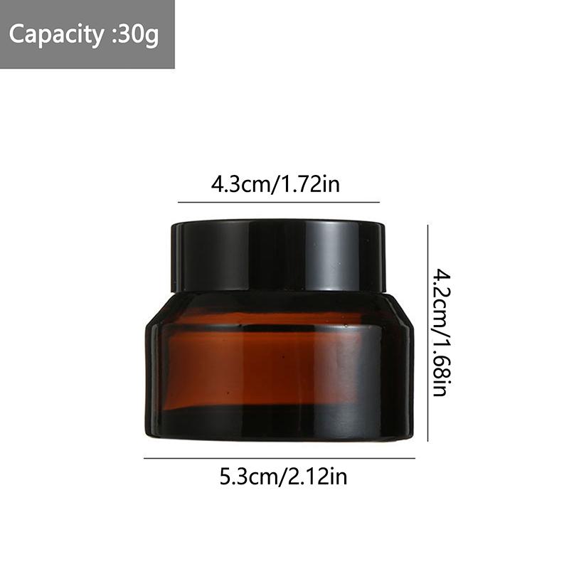 5/10/15/20/30/50/60/100g Dunkelbraune Creme Flasche Glas Separate Flasche Gesichtscreme Augencreme Dose Reise Leerer Kosmetikbehälter