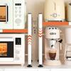 Two-Layer Telescopic Carbon Steel Microwave Oven Rack for Countertop Storage