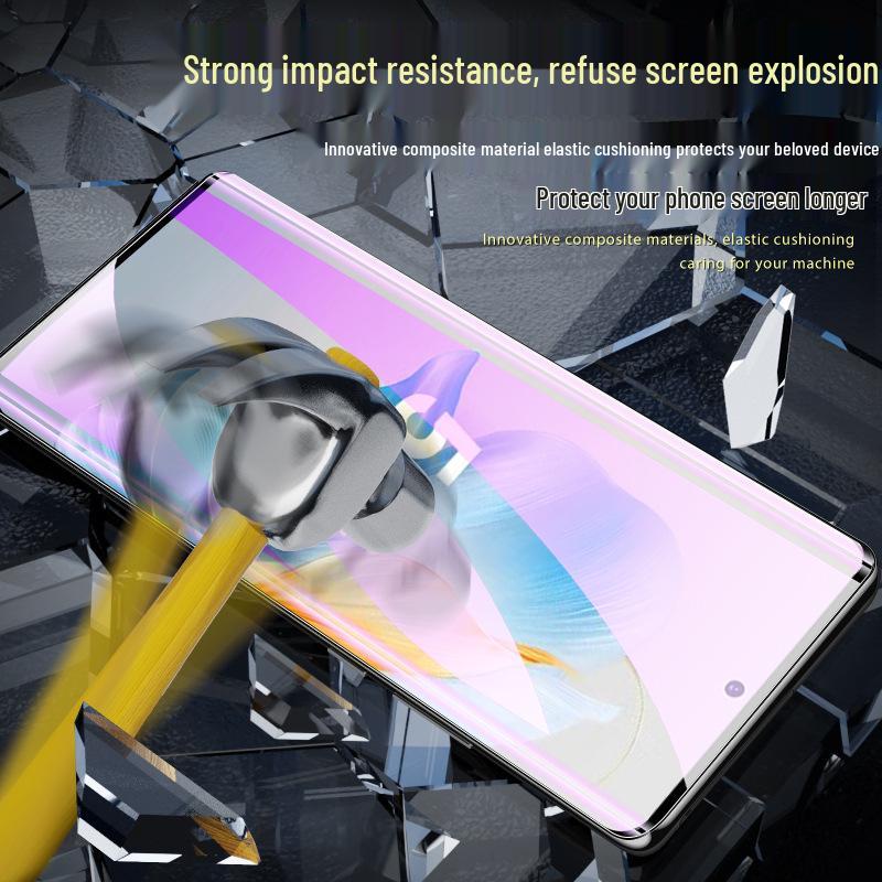 Honor 100 Pro Anti-Blue Light Full Screen Tempered Glass Film - 5G Curved HD Anti-Fall Protection