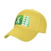 New Watercolor Excel Logo Baseball Cap Unique Hats Streetwear Golf Hat Dad Hat Unisexs Caps Womens