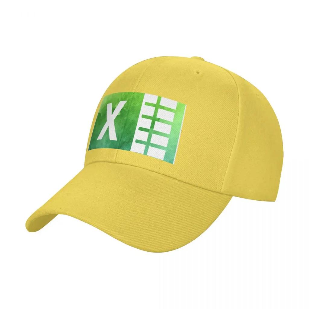 New Watercolor Excel Logo Baseball Cap Unique Hats Streetwear Golf Hat Dad Hat Unisexs Caps Womens