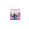 Stitch PU Short Zip Wallet for Women Students Cute Coin Purse ID Card Holder 6pcs