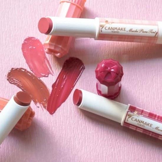 Canmake Muchipuru Tint 02 Momo 2.5g Volume Gloss Refreshing Pink