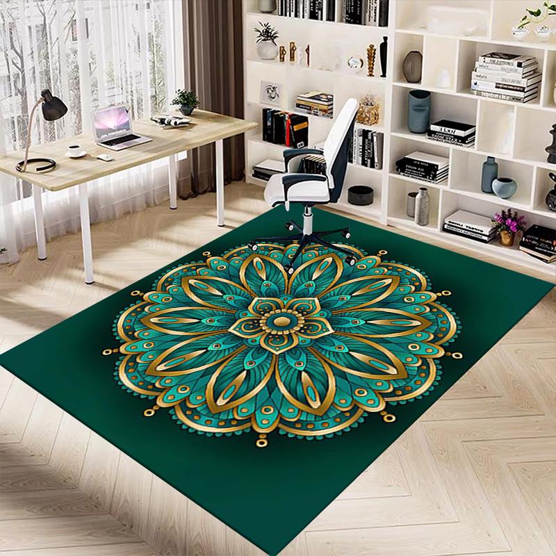 1PC Mandala Pattern Extra Large Non Slip Floor carpet, Office, family, Studio   Large Area Rug Indoor Rugs, Bold Statement Piece