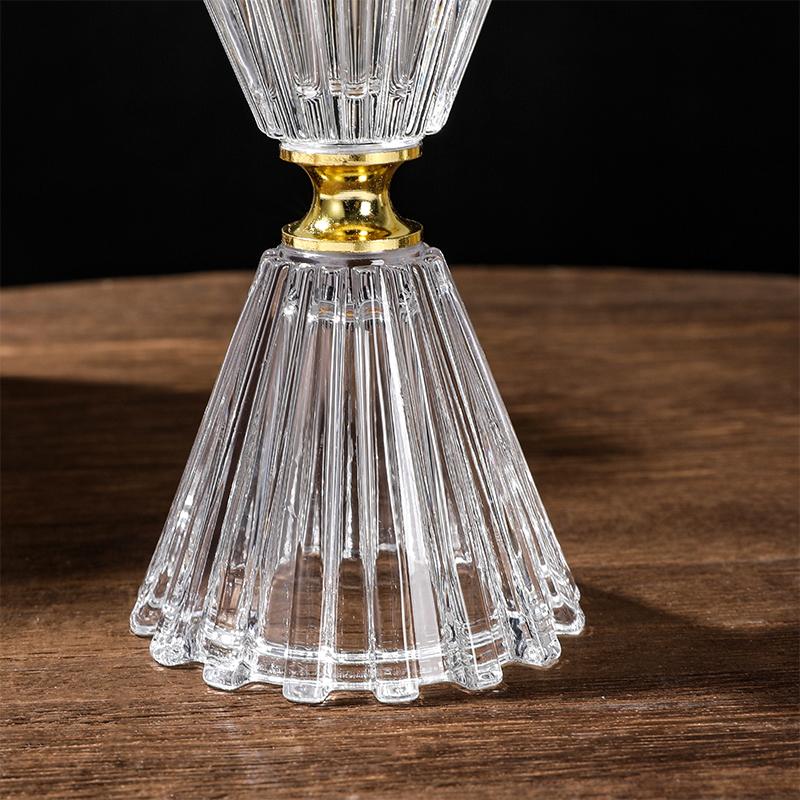 Queimador de Incenso Bouquet de Vidro Cristalino Estilo Árabe Decoração de Casa e Escritório Suporte para Incensário Estilo Árabe Fogão de Aroma