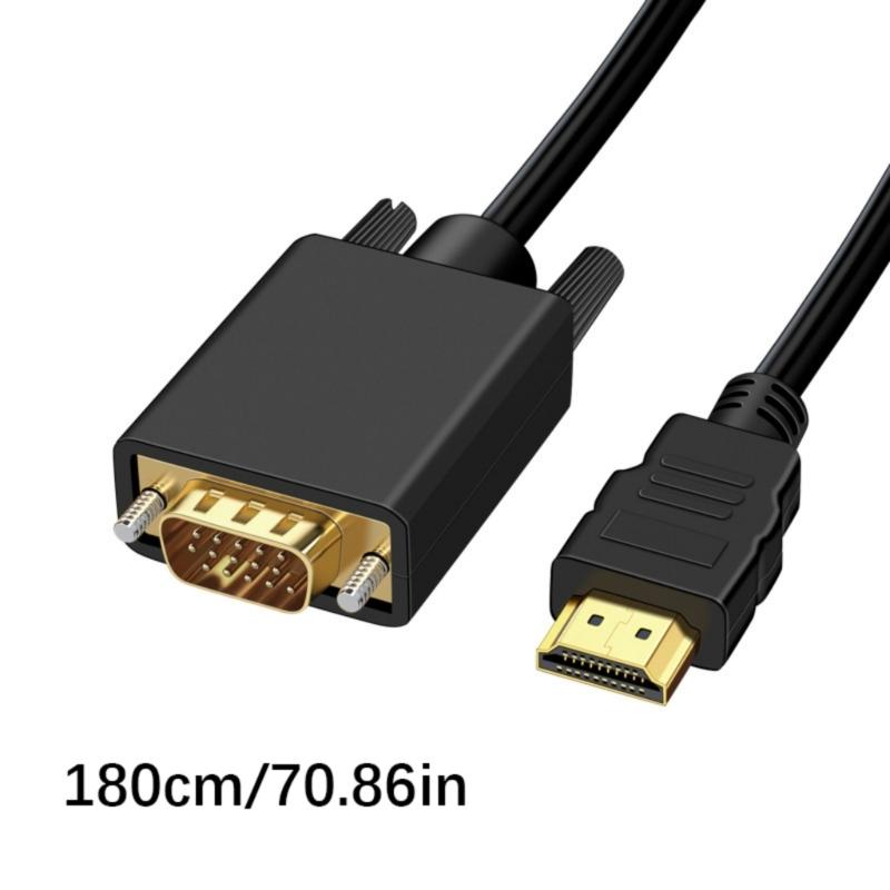 Universal HDTV VGA Converters Cord Plugs And Play Video Output For PC Laptop Gaming Consoles