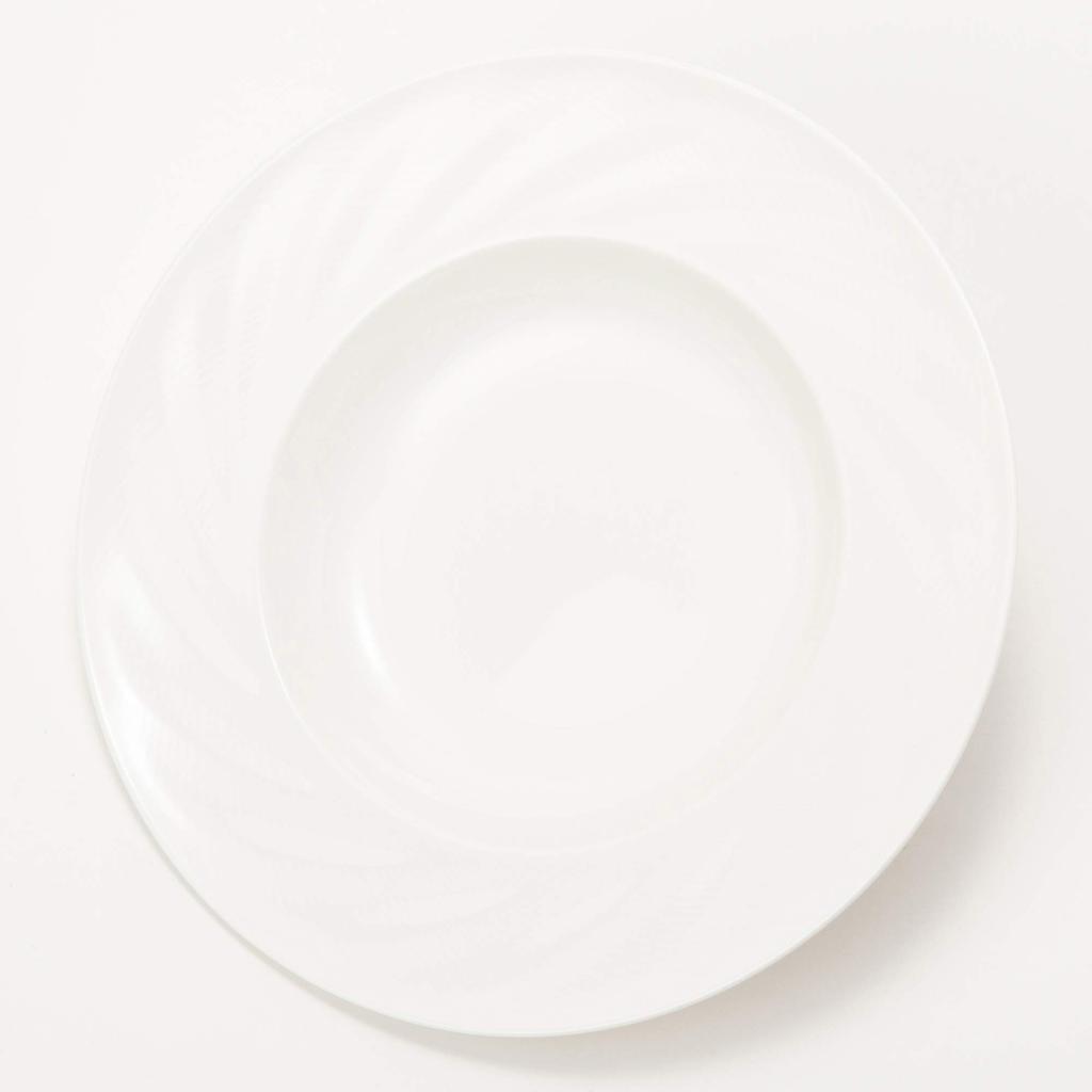 NARUMI Soup Sense Pasta Rim Dishwasher Plate, White, 24cm, Plate, Plate, White, Stylish, Microwaveable, Safe, 51800-5776