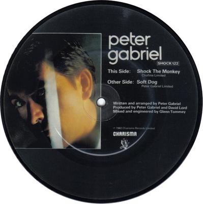 7inch Record PETER GABRIEL  Shock The Monkey SHOCK122 Charisma 1982 UK Rock Used