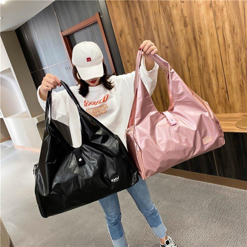 Neue perlmuttartige Material große Kapazität Reisegepäck einfache unabhängige Schuhfach Fitness Tasche multifunktionale Sport Yoga Tasche