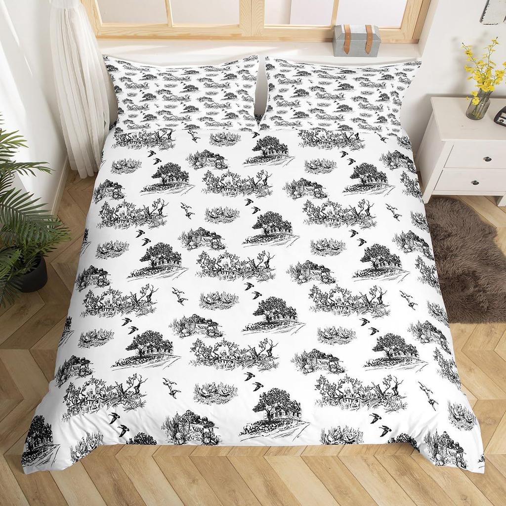 Bull Skull Ma Aztec Three-Piece Digital Printed Bedding Set Bed Cover