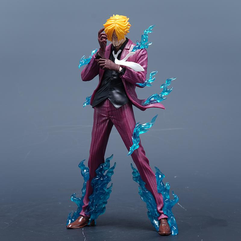 25cm One Piece Anime Figure Sanji Figures Pop Smoking Sanji Figurine Pvc Statue Model Collection Desk Decor Toys Birthday Gifts