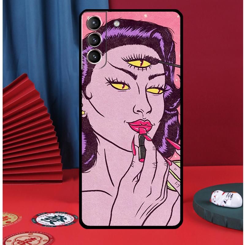 

Hippie Grunge Art Phone Case For Samsung Galaxy S25 S24 Ultra S9 S10 S20 S21 S22 S23 Plus S24 FE Back Cover Galaxy S10