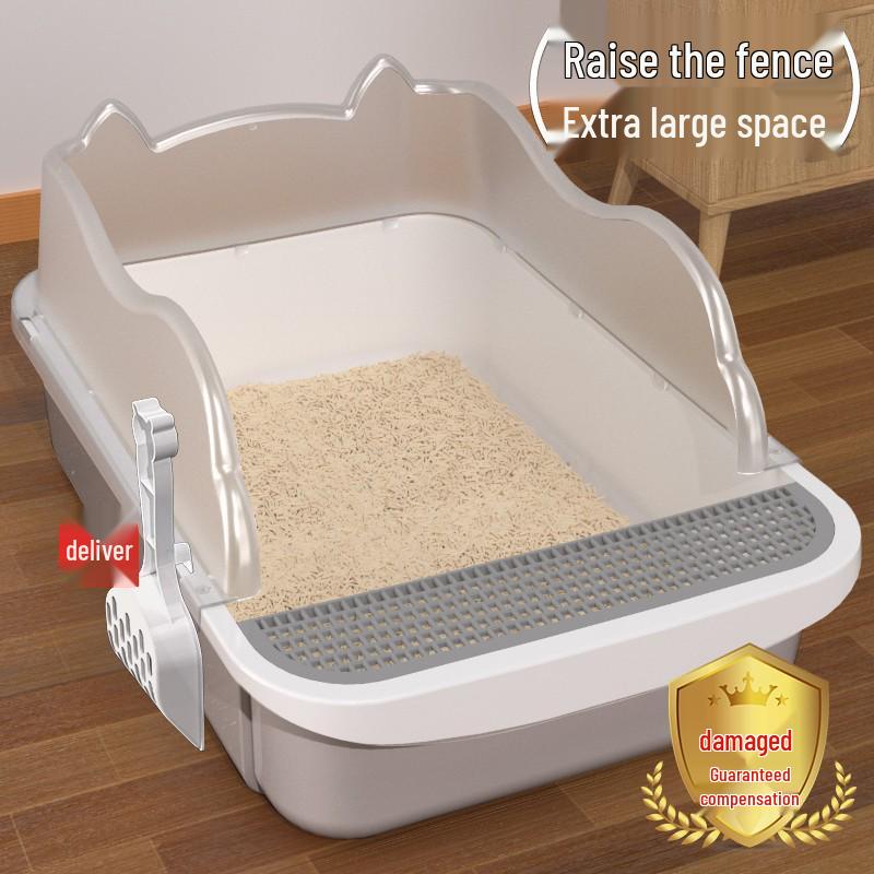 Extra-Large Semi-Enclosed Anti-Sand Cat Litter Box