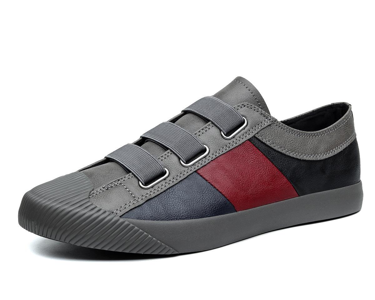 Модные мужские дизайнерские кроссовки из натуральной кожи — фото 5