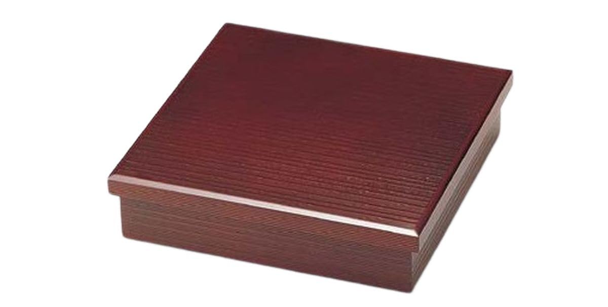 

Wooden Bento Easy to Shokado Tamuke Made in Japan J-kitchens Box, Clean, Pattern, (1 Box), 26.3cm,