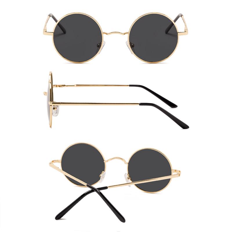 1Pc Brand Designer Polarized Round Sunglasses Classic Small Vintage Retro Glasses Women Metal Eyewear