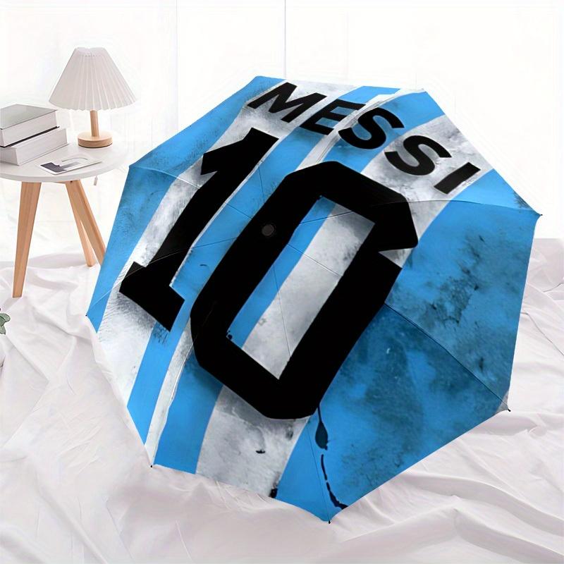 Messi Automatic Folding Umbrella, 8 Ribs for All-Season Use, Portable for Travel & Outdoor Activities a0819080