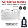 Universal Car Seat Heated Heating Heater Carbon Fiber Car Seat Heat Pads Kit Cushion Mat Winter Warmer Seat Covers Set