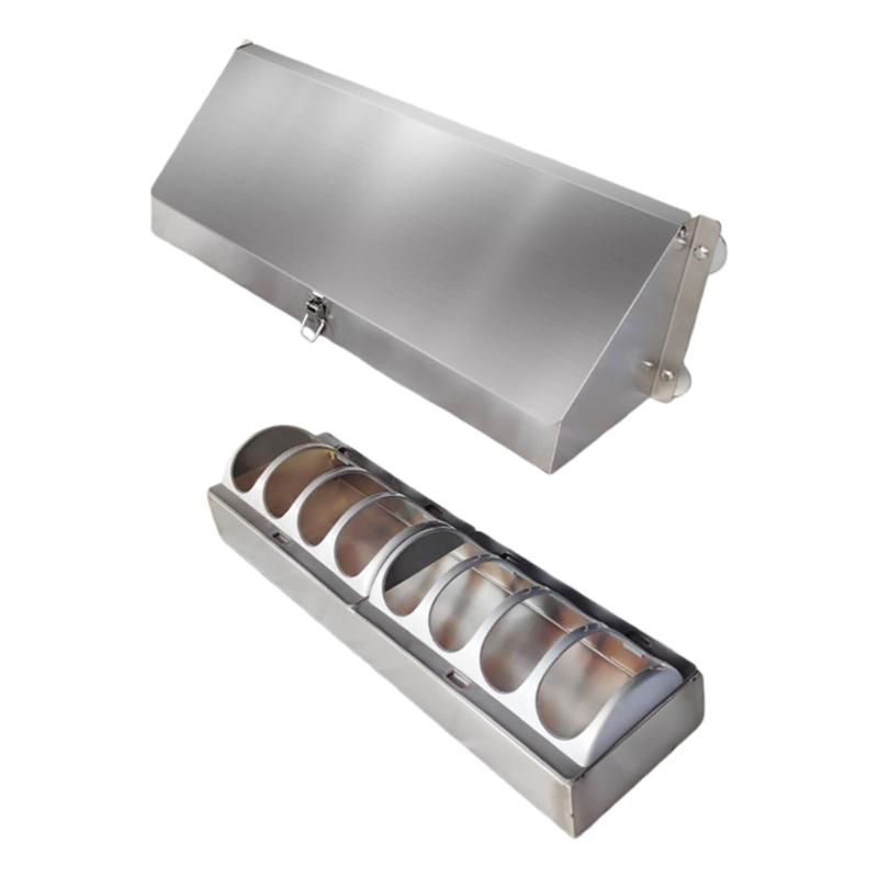 

Poultry Feeder Anti Corrosion Chicken Feeder Spill Proof Lid Slip Resistant Base For Farm Birds 1