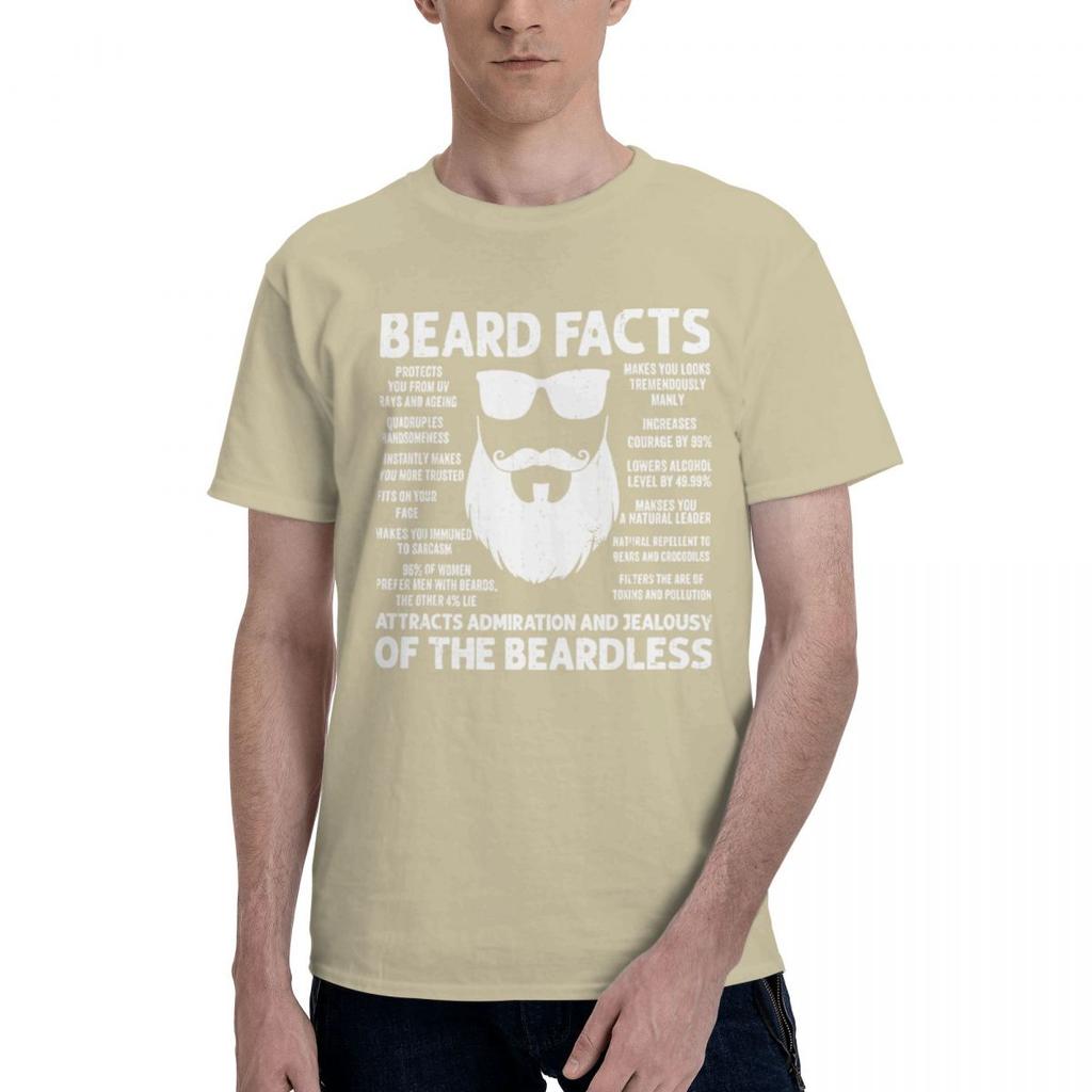 Beard Facts Funny Bearded Men Dad 100 Cotton Casual Breathable Confortable Cute New Gifts And TShirts Funny Gifts