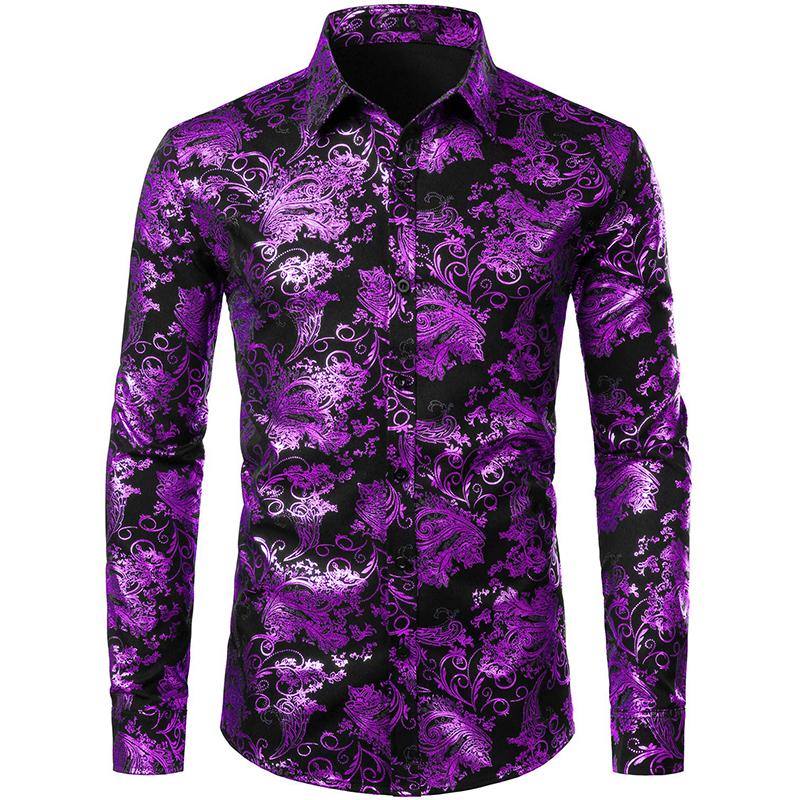 Fashion Comfortable 2024 New 3d Printed Floral Pattern Shirt Beach Sun Casual Slim Fit Fashion Mens Shirt Long Sleeve Shirt