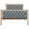 Bed Frame Light Grey 100 x 200 cm Solid Pine Wood