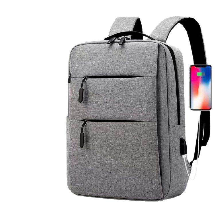 Men's Large-Capacity Logo Backpack: Simple, Fashionable Business & Casual Laptop Bag