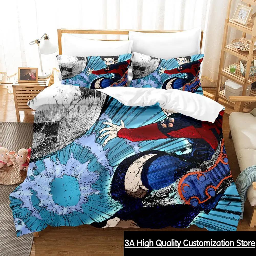 2023 New Blue Lock Bedding Set Cartoon Anime three-piece set Adult Boys Bedroom Duvetcover Sets 3D Kawaii colcha de verano cama
