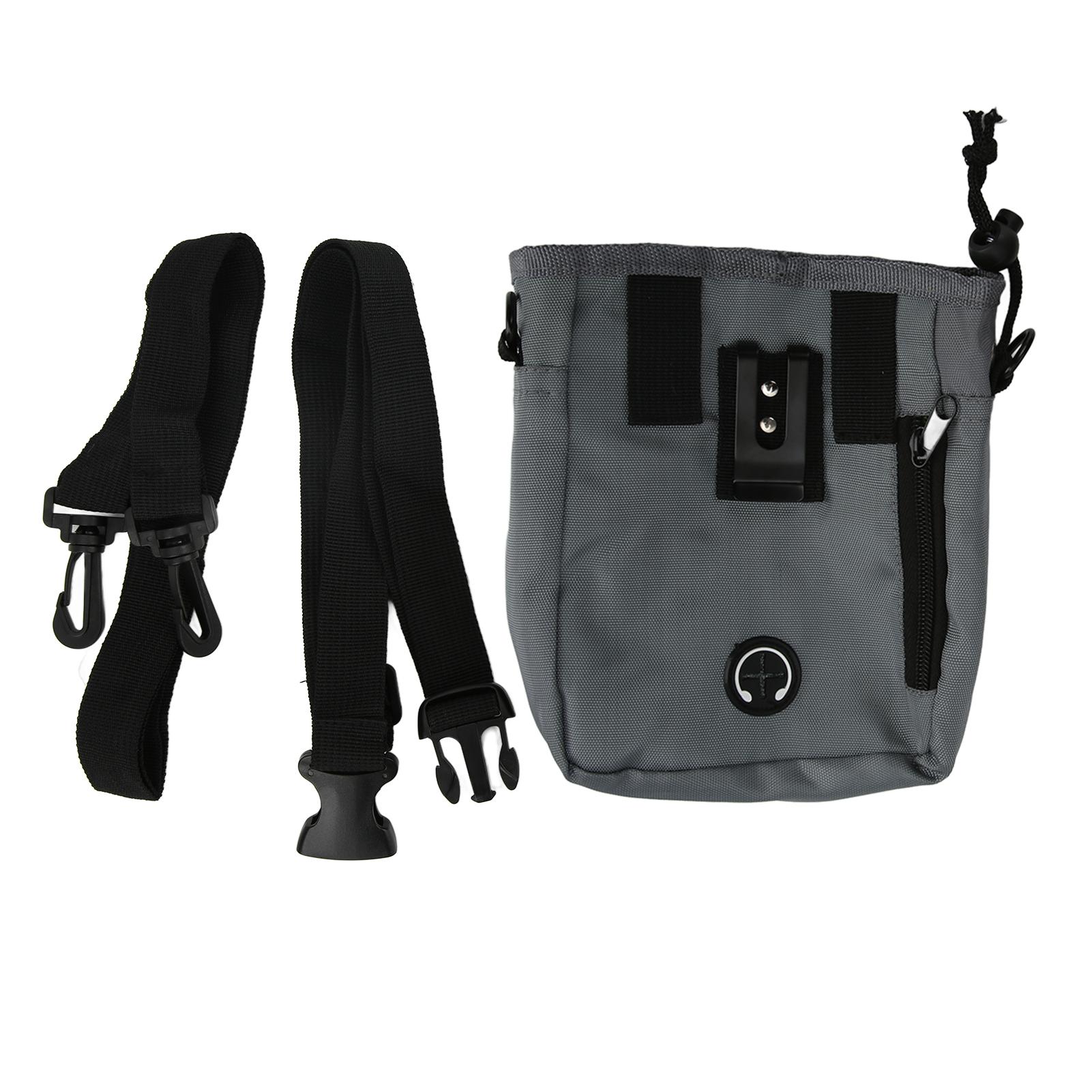 Hundetraining Hüfttasche Multifunktionale Hundeleckerli-Tasche Mit Lanyard Und Gürtel Für Trockenfutter Leckerlis Spielzeug graue