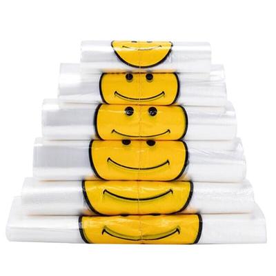 Homeglen Smile Face Vest Handle Plastic Bags
