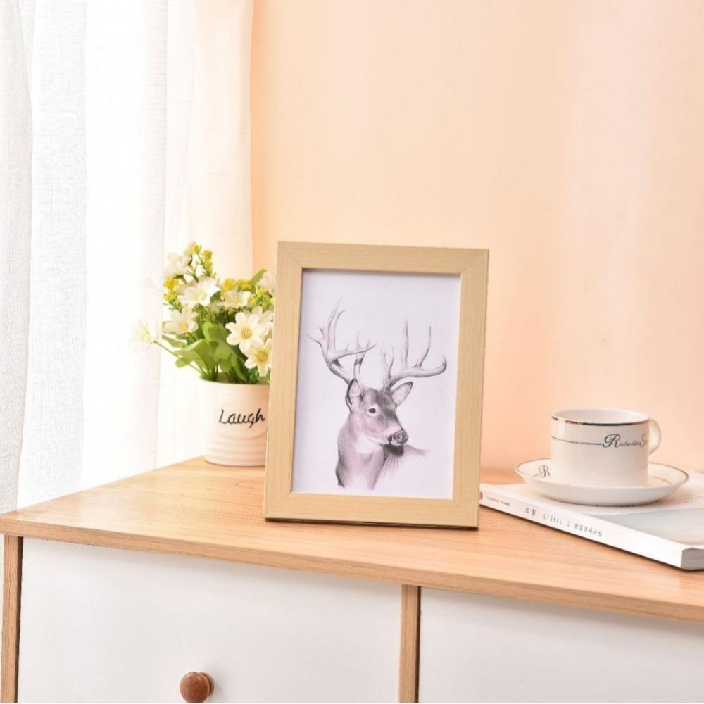 Handcraft Picture Frame Wooden Photo Display Frame Simple Photo Display Holder  Desktop Ornament